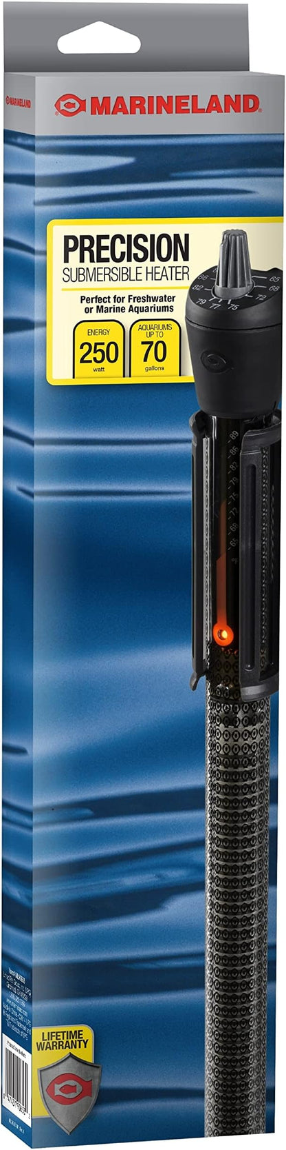 Marineland Precision Submersible Heater, for Freshwater or Saltwater Aquariums, 250-watt Marineland