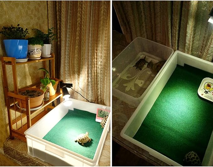 47" x 24" Large Reptile Carpet Terrarium Liner Bedding Reptile Substrate Mat Tank Accessories for Bearded Dragon Snake Lizard Tortoise Leopard Gecko (Green) Mechpia