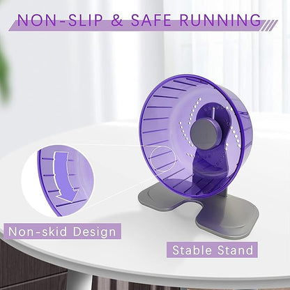 Petest Hamster Exercise Wheel, Silent Spinner Hamster Running Wheels, Diameter 8.3 inch, Purple Petest