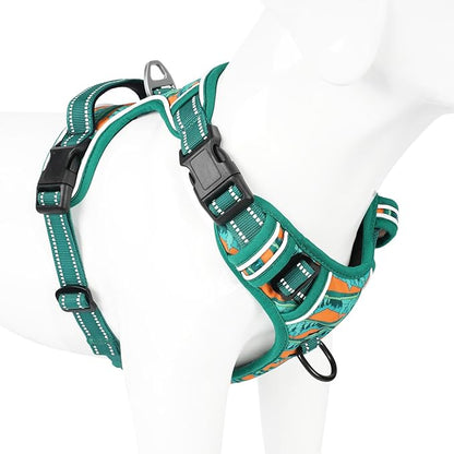 Timos No Pull Dog Harness,No Choke Front Clip Dog Reflective Harness,Adjustable Soft Padded Pet Vest with Easy Control Handle for X-Small Dogs,Wilderness,XS Timos