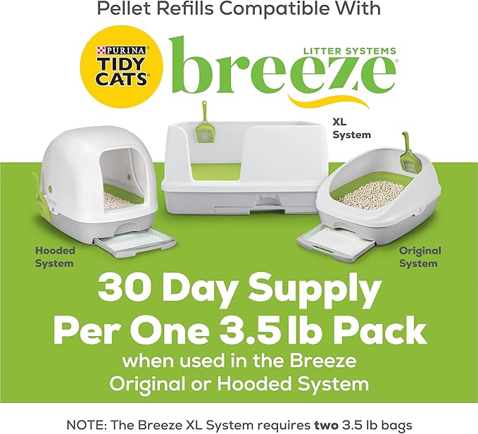 Tidy Cats Breeze Cat Breeze Litter Pellets, 3.5 LB (Pack of 4) - PAWPICO