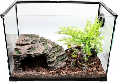 Large Reptile Hide Shale Scape Step Ledge, Reptile Cave Hideout, Bearded Dragons Accessories, Basking Rocks for Bearded relaqcc