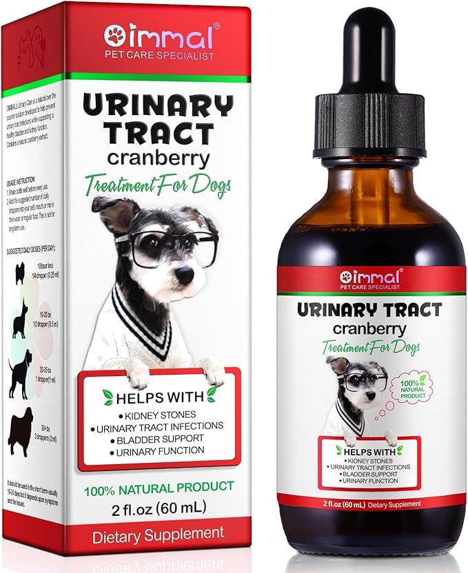 Urinary Tract for Dogs, Natural Dog Urinary Tract Infection Treatment Drops - Supports Bladder, Kidney Stone, Dog UTI, Pet Supplement Renal Health Care Drops, Bacon Flavor - 60ml / 2.02oz PAWPICO