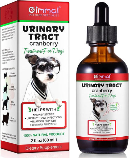 Urinary Tract for Dogs, Natural Dog Urinary Tract Infection Treatment Drops - Supports Bladder, Kidney Stone, Dog UTI, Pet Supplement Renal Health Care Drops, Bacon Flavor - 60ml / 2.02oz PAWPICO