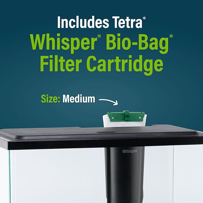 GloFish Aquarium Starter Kit, 6.6 Gallon Fish Tank, Includes Blue & White LED Lights, Tetra Whisper Bio-Bag Filter & Thermometer GloFish