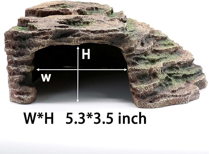 Large Reptile Hide Shale Scape Step Ledge, Reptile Cave Hideout, Bearded Dragons Accessories, Basking Rocks for Bearded relaqcc