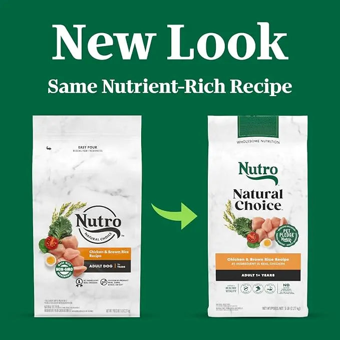 Nutro Natural Choice Adult Dry Dog Food, Chicken and Brown Rice Recipe 5 lbs. - PAWPICO