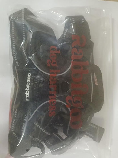 rabbitgoo Dog Harness No Pull with 2 Leash Clips, Adjustable Soft Padded, Reflective Oxford No Choke Pet Vest with Easy Control Handle for Large Dogs, Blue Coral, L rabbitgoo