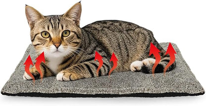 Self-Warming Cat Bed Pad, Self-Heating Cat Bed Mat Thermal Blanket for Indoor Cats & Small Dogs,22 * 16 inch - PAWPICO