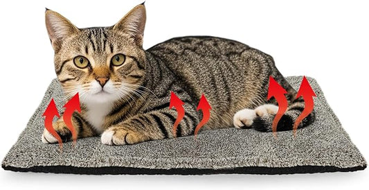 Self-Warming Cat Bed Pad, Self-Heating Cat Bed Mat Thermal Blanket for Indoor Cats & Small Dogs,22 * 16 inch - PAWPICO