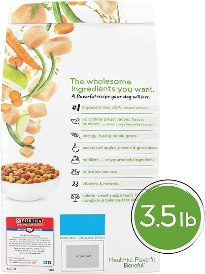 Purina Beneful Healthy Weight Dry Dog Food With Farm-Raised Chicken - (Pack of 4) 3.5 lb. Bags - PAWPICO