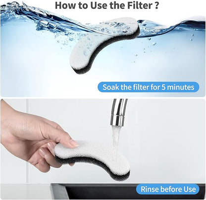 Cat Water Fountain Filters, 16 Pack Pet Fountain Replacement Foam Sponge Pre-Filters Fit for Clear Cat Water Fountain, Dog Water Dispenser - PAWPICO