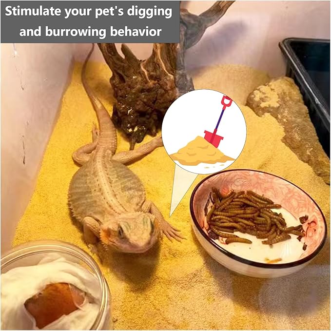 BNOSDM Reptile Sand Bearded Dragons Substrate Sands Lizard Terrarium Bedding Desert Blend for Snakes Geckos Chameleon Tortoise Frogs Scorpion Invertebrates Amphibian（Yellow） BNOSDM