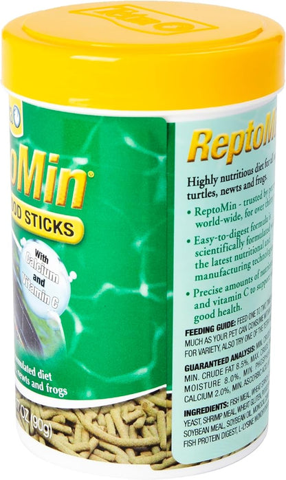 Tetra ReptoMin Floating Food Sticks 3.17 Ounces, for Aquatic Turtles, Newts and Frogs (1 CASE of 24 Individual 3.17 Ounce Bottles) Tetra