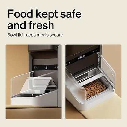 PETLIBRO Upgraded RFID Automatic Cat Feeder, 5G Wi-Fi Automatic Pet Feeder, 3L Auto Cat Feeder App Control with Light Collar Tag, Tag Activated One Automatic Cat Food Dispenser 1-10 Meals Control - PAWPICO