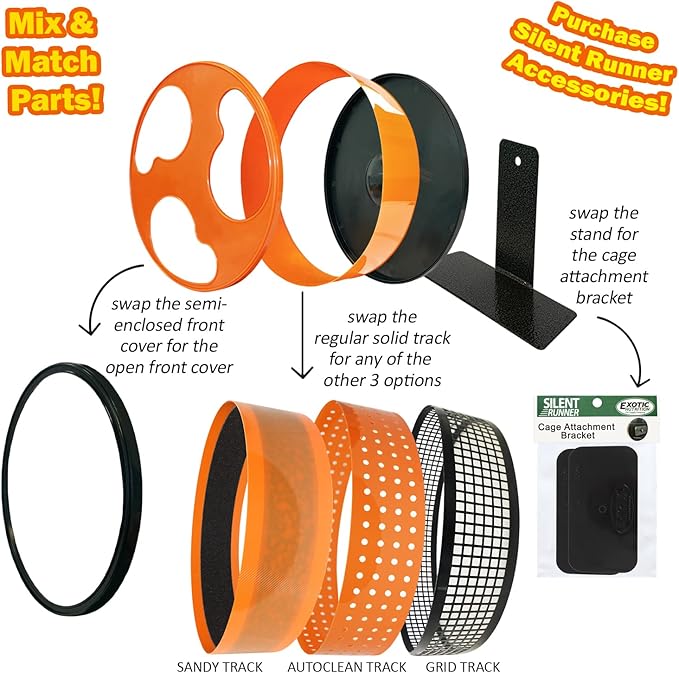 Sandy Track - for Orange Silent Runner 12" Regular - Textured Nail Trimming Track for Pet Exercise Wheel ExoticNutrition