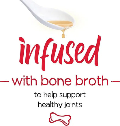 Beneful Purina Infused Wet Dog Food Pate, with Real Beef, Carrots and Spinach, with Bone Broth for Dogs - (8 Packs of 3) 3 oz. Sleeves - PAWPICO