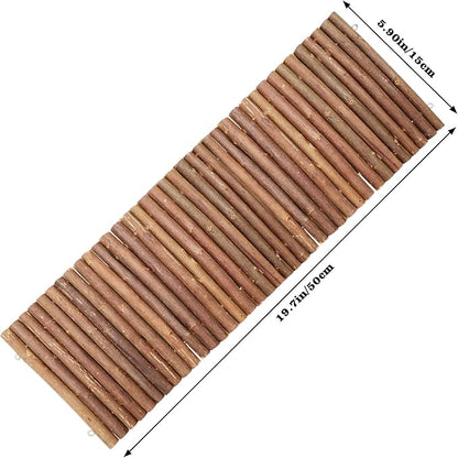 Hermit Crab Climbing Toys, Wooden Hermit Crab Hideout, Reptile Tank Habitat Decor, Bendable Ladder Bridge Tunnel Toys for Lizard Chameleon Hamster Rats Chinchilla Guinea Pig Rabbit Bearded Dragon Dnoifne