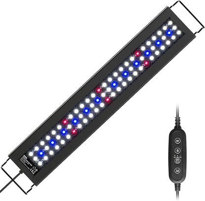 NICREW Full Spectrum Planted LED Aquarium Light, with Timer, for Freshwater Fish Tank, 18-24 Inch, 14 Watts NICREW