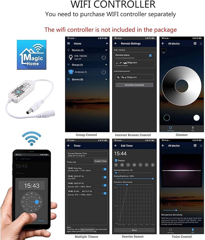 Lominie Aquarium Plant Light, Small LED Aquarium Light Timer, Full Spectrum Nano Fish Tank Light Refugium Light for Freshwater Aquarium Freshwater Planted Tank Lominie