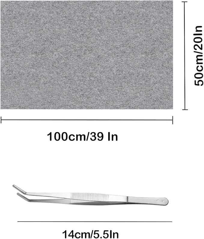 HERCOCCI 39’’ x 20’’ Reptile Carpet, Grey - Terrarium Mat Liner Bedding Reptile Cage Substrate for Bearded Dragon Lizard Tortoise Leopard Gecko Snake HERCOCCI