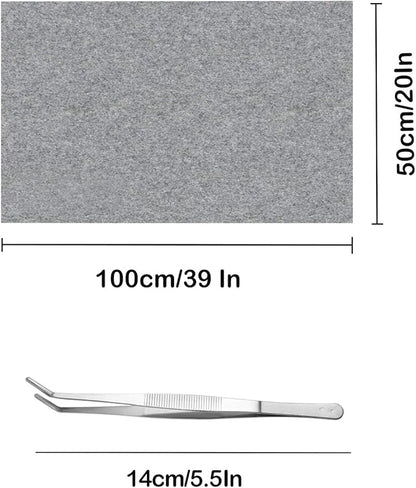 HERCOCCI 39’’ x 20’’ Reptile Carpet, Grey - Terrarium Mat Liner Bedding Reptile Cage Substrate for Bearded Dragon Lizard Tortoise Leopard Gecko Snake HERCOCCI