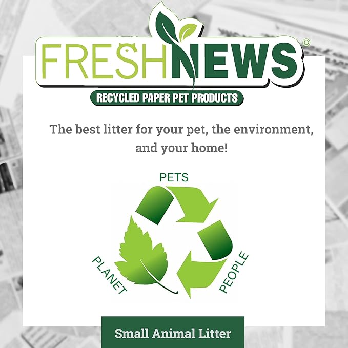 Fresh News Recycled Paper Small Animal Litter Bedding, 20 Liters FreshNews