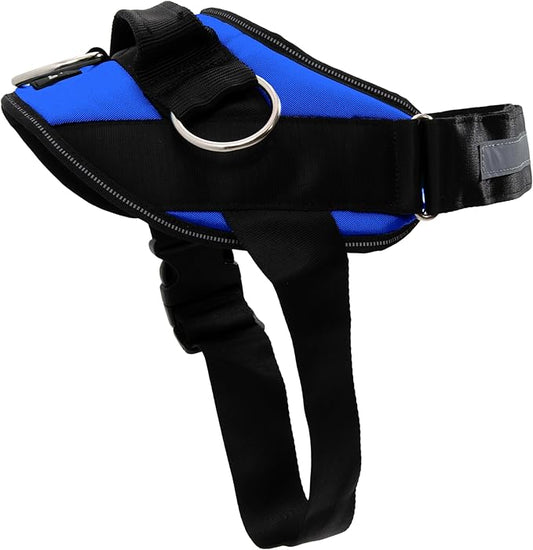 ShawnCo Essential Dog Harness, No-Pull Pet Vest with 3 Leash Clips, No Choke, Reflective, Adjustable and Padded, for Easy Walking and Training for Small, Medium and Large Dogs (Electric Blue,L) SHAWNCO