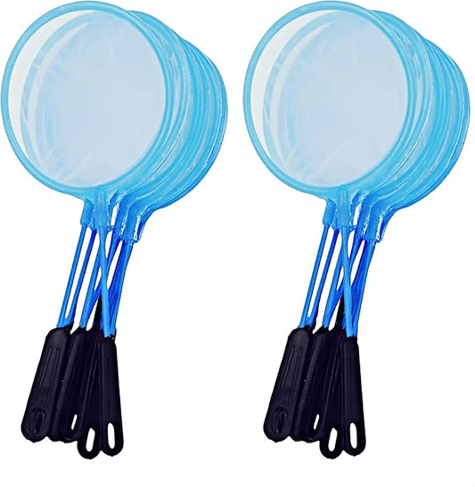 20pcs Aquarium Fish Net Cleaner Net Fish Tank Filter Nets, Brine Shrimp Sieve Fish Net High Density Mesh,Blue FKUMLUN
