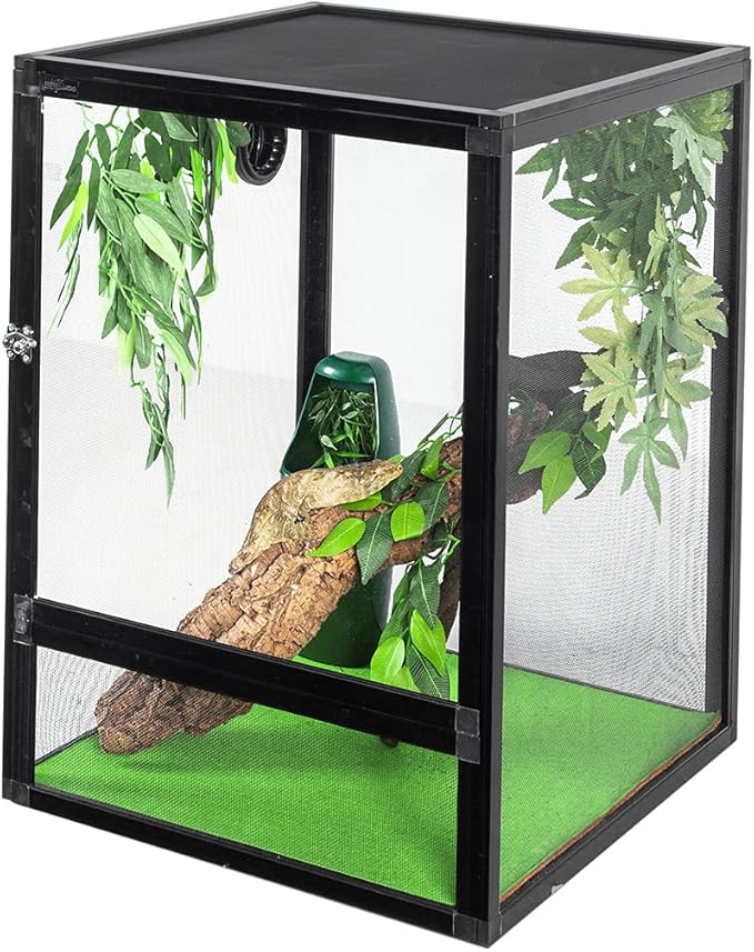 REPTI ZOO Reversible Reptile Carpet Pack of 2PCS, Terrarium Substrate Bedding Liner (17 in X 35 in) for 10/20/30/40 Gallon Tanks, Both Sides Usable Reptile Floor Mat REPTIZOO
