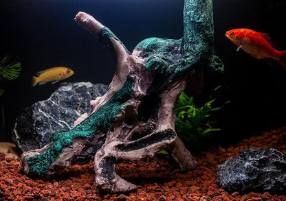 Fish Tank Decorations Aquarium Décor Resin Artificial Tree Trunk Root (G) Taomypets