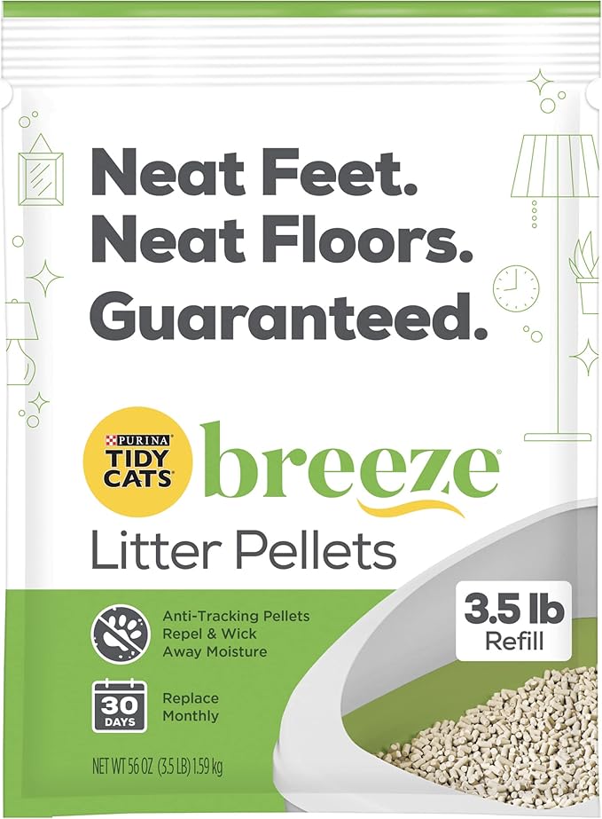 Purina Tidy Cats Litter Pellets, Breeze Refill Litter Pellets in Recyclable Box - (6) 3.5 lb. Bags - PAWPICO