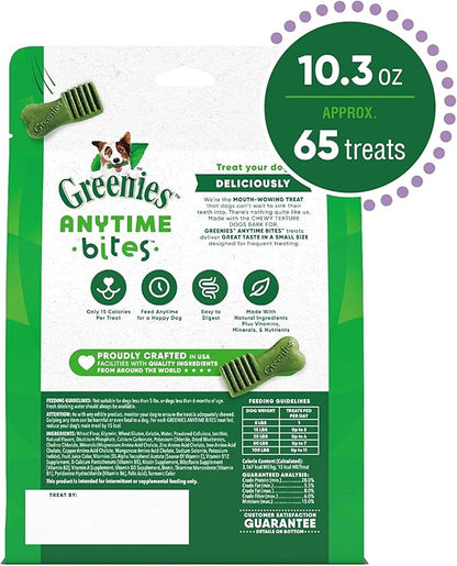 GREENIES ANYTIME BITES Dog Treats, Blueberry Flavor, 10.3 oz. bag - PAWPICO