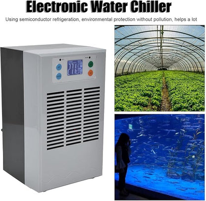 Electronic Aquarium Water Chiller Aquarium Digital Fish Cooling Heating Machine 35L 100W 100-240V Cold and Warm Water Machine for Home Plumbing Equipment(US Plug) ViaGasaFamido
