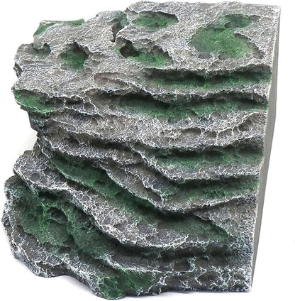 Large Reptile Hide Shale Scape Step Ledge, Reptile Cave Hideout, Bearded Dragons Accessories, Basking Rocks for Bearded Dragons (Large-B-11.8 * 9.8 * 5.3) relaqcc