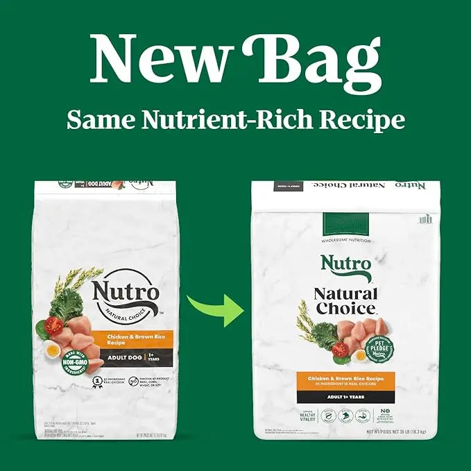 Nutro Natural Choice Adult Dry Dog Food, Chicken and Brown Rice Recipe 36 lbs. - PAWPICO
