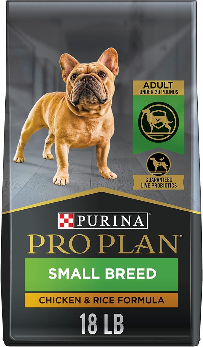 Purina Pro Plan High Protein Small Breed Dog Food, Chicken & Rice Formula - 18 lb. Bag - PAWPICO