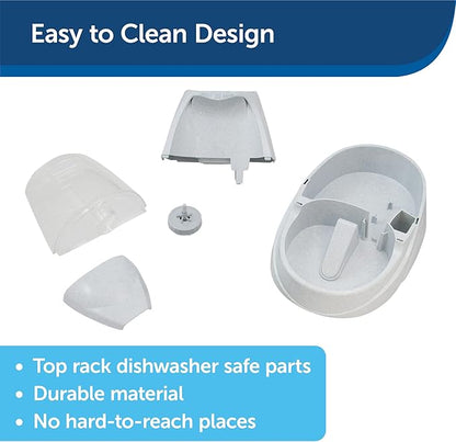 PetSafe Drinkwell Platinum Cat Water Fountain (168 oz/5L) Pet Water Fountain for All Pet Sizes, Indoor Use, Encourages More Drinking, Includes Replaceable Carbon Filter, Grey - PAWPICO