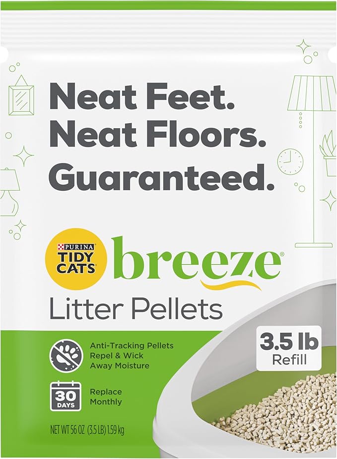 Tidy Cats Breeze Cat Breeze Litter Pellets, 3.5 LB (Pack of 4) - PAWPICO