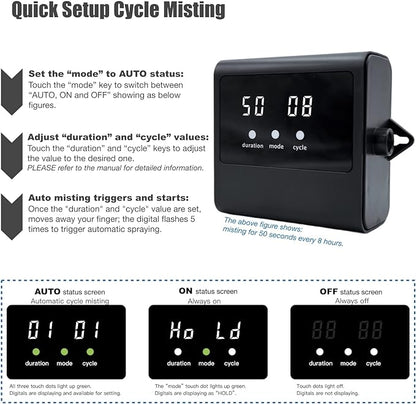 MrReptile Reptile Mister Humidifier, Automatic Mister for Reptiles、Indoor Plants, Upgrade MS100 Mister, Reptile Misting System MrReptileUSA