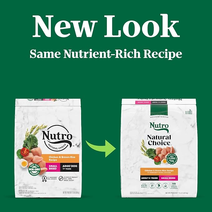 Nutro Natural Choice Adult Small Breed Dry Dog Food, Chicken and Brown Rice, 13 lbs. - PAWPICO
