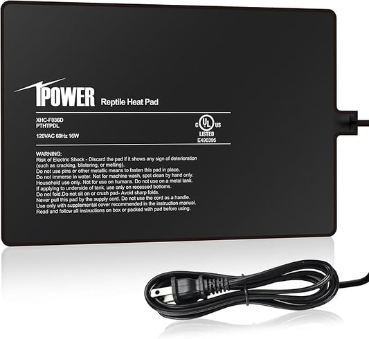 iPower 8X12 Inch Reptile Heat Pad Under Tank Heater Terrarium Warmer Heating Mat for Turtles Lizards Frogs and Other Small Animals iPower