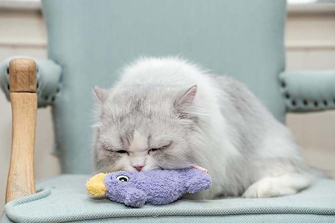 Interactive Catnip Cat Plush Toy, Ocean Theme, 5'', for All Breed Size Cats (Seahorse) - PAWPICO