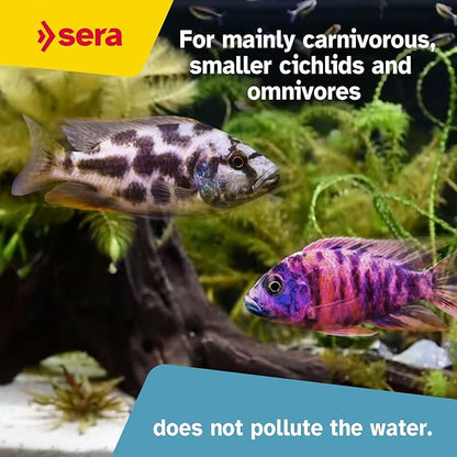 sera Granured Nature 33,8 fl oz | Premium Cichlid Food for Carnivores & Omnivores | High Protein, Omega Fatty Acids | with Krill for Vibrant Colors | Slow-Sinking, No Artificial Additives Sera