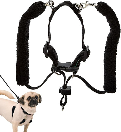 Sporn Original Training Halter, No Pull Harness Medium Size Dog with Black Padded Sherpa Sleeves, Breathable No Pull Dog Harness Medium Sized Dog, Provides to All Medium Sized Breeds Sporn