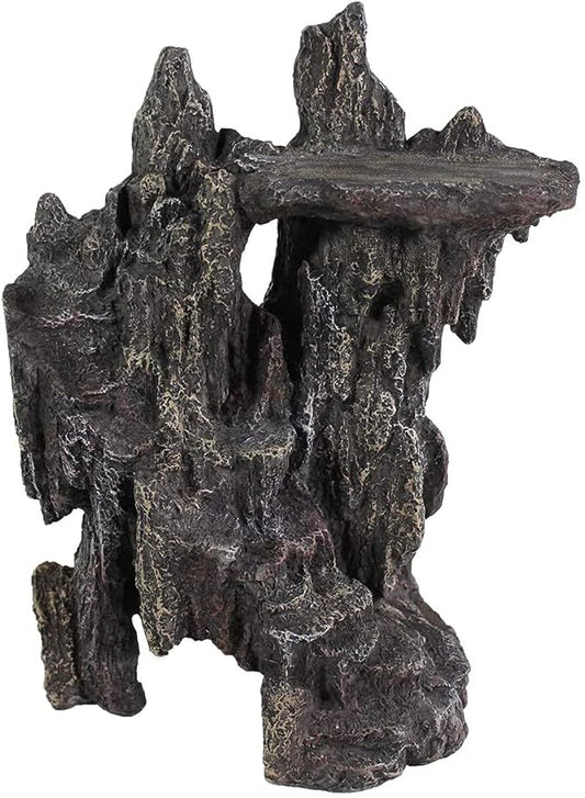 Penn-Plax Reptology Shale Step Ledge Cave Hideout - Aquarium & Terrarium Decoration - for Fish, Reptiles, Amphibians, and Small Animals - Large 2 (REP189) Penn-Plax