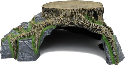 JIHAQUA Extra X Large Resin Reptile Tank Hideouts Cave Habitat Decor for Leopard Gecko Tank Accessories JIHAQUA