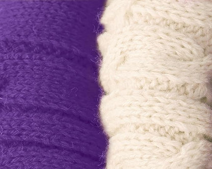 2 Pack Dog Sweaters for Small Dogs - Puppy Medium Warm Clothes in Winter, Turtleneck Pullover Design for Boy Girl Pet, Doggie, Cat, Kitten Chihuahua Bulldog Pug Beagles (M, Purple, Beige) - PAWPICO