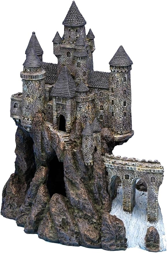 Penn-Plax Age-of-Magic Wizard’s Castle Aquarium Decoration – Safe for Freshwater and Saltwater Fish Tanks – Extra Large – Part A Penn-Plax