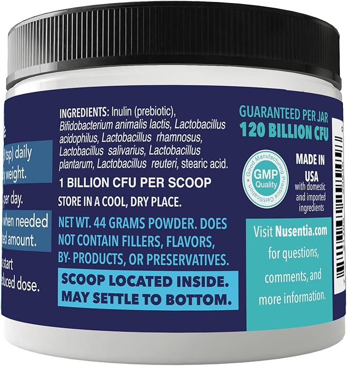 Probiotics for Cats & Dogs : Probiotic Miracle : Bowel & Gut Support : Digestive Health : Stop Diarrhea, Loose Stool NUSENTIA
